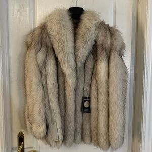 Vintage silver fox fur jacket
